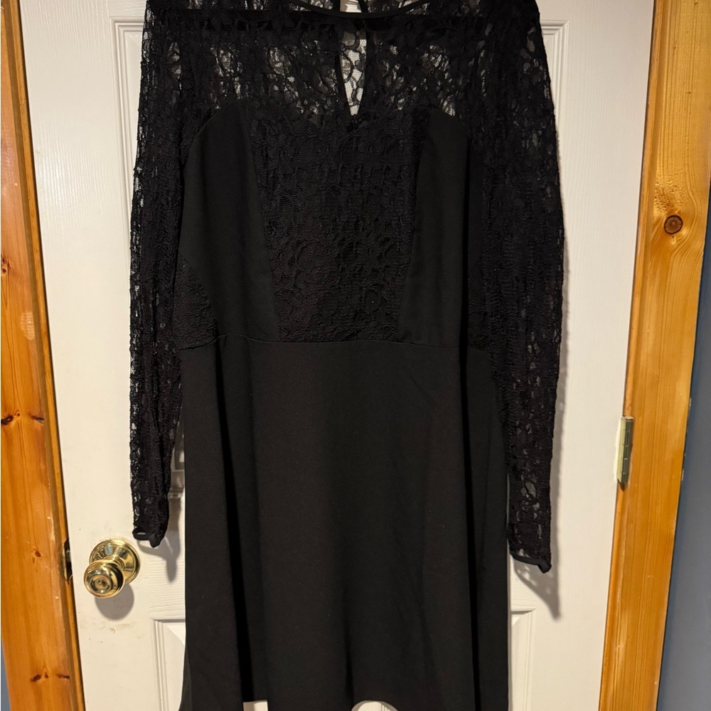 Grazie Elegant Black Long Sleeve Dress